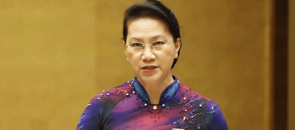 Chủ tịch Quốc hội Nguyễn Thị Kim Ngân phát biểu khai mạc kỳ họp. Chủ tịch Quốc hội Nguyễn Thị Kim Ngân phát biểu khai mạc kỳ họp. - Sputnik Việt Nam