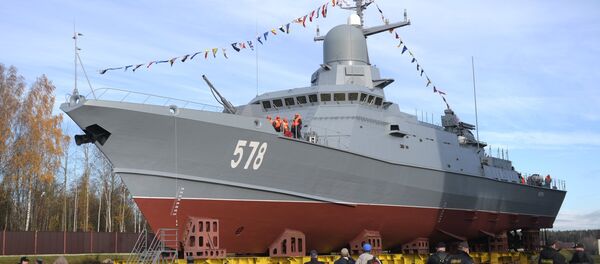 Hạ thủy tàu tên lửa lọa nhỏ thuộc dự án Burya ở St. Peterburg Hạ thủy tàu tên lửa lọa nhỏ thuộc dự án Burya ở St. Peterburg - Sputnik Việt Nam