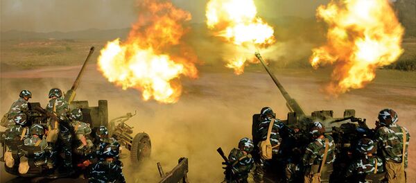 Pháo phòng không Việt Nam khai hỏa trong diễn tập. - Sputnik Việt Nam