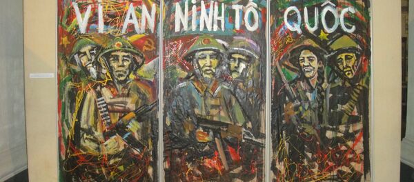 Phần nghệ thuật của triển lãm về cuộc kháng chiến chống Mỹ ở Việt Nam. - Sputnik Việt Nam
