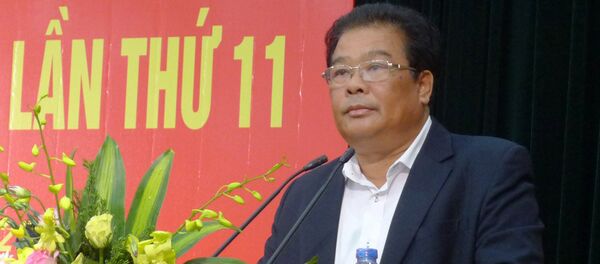 Đồng chí Sơn Minh Thắng - Ủy viên Trung ương Đảng, Bí thư Đảng ủy Khối các cơ quan Trung ương phát biểu tại Hội nghị - Sputnik Việt Nam