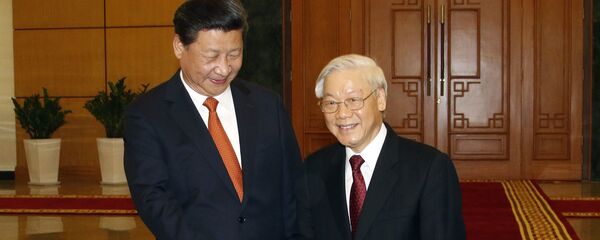 Chủ tịch Trung Quốc Tập Cận Bình và Chủ tịch nước, Tổng Bí thư Đảng Cộng sản Việt Nam Nguyễn Phú Trọng tại cuộc họp tại Hà Nội Chủ tịch Trung Quốc Tập Cận Bình và Chủ tịch nước, Tổng Bí thư Đảng Cộng sản Việt Nam Nguyễn Phú Trọng tại cuộc họp tại Hà Nội - Sputnik Việt Nam