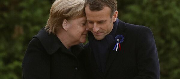 Angela Merkel và Emmanuel Macron - Sputnik Việt Nam