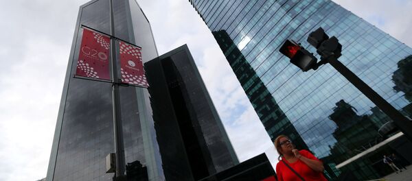 El logo del G20 en Argentina El logo del G20 en Argentina - Sputnik Việt Nam