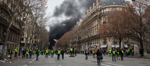 Cuộc biểu tình áo gile vàng ở Paris Cuộc biểu tình áo gile vàng ở Paris - Sputnik Việt Nam