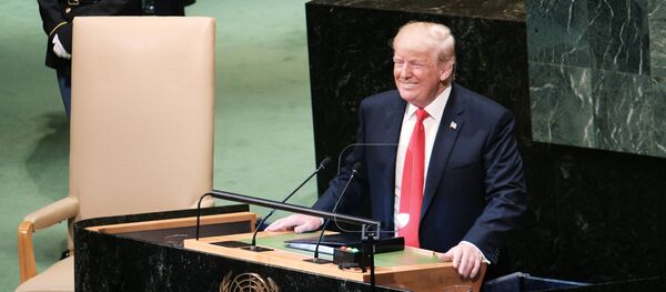 Tổng thống Mỹ Donald Trump phát biểu tại Đại hội đồng Liên Hợp Quốc ở New York - Sputnik Việt Nam