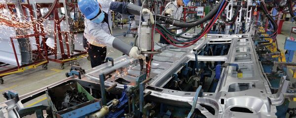 Xưởng hàn khung xe ô tô tại Công ty TNHH Ford Việt Nam, tỉnh Hải Dương. - Sputnik Việt Nam