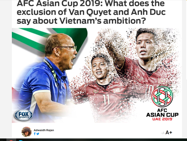 FOX Sports phân tích ý đồ của HLV Park khi loại Anh Đức và Văn Quyết trước Asian Cup 2019 - Sputnik Việt Nam