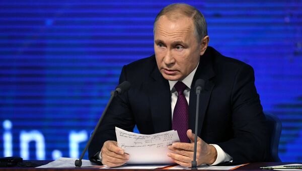 Cuộc họp báo lớn của Tổng thống Nga Vladimir Putin năm 2018 - Sputnik Việt Nam