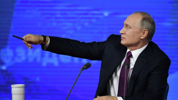 Cuộc họp báo lớn của Tổng thống Nga Vladimir Putin năm 2018 - Sputnik Việt Nam