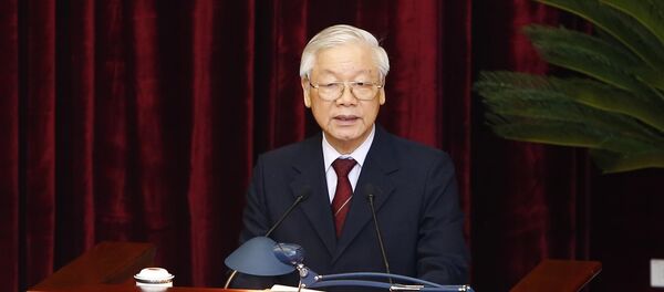 Tổng Bí thư, Chủ tịch nước Nguyễn Phú Trọng phát biểu bế mạc hội nghị. Tổng Bí thư, Chủ tịch nước Nguyễn Phú Trọng phát biểu bế mạc hội nghị. - Sputnik Việt Nam