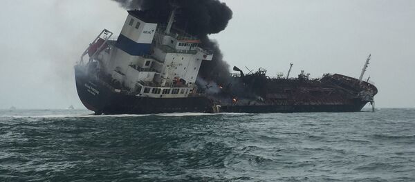 Tàu Việt Nam Aulac Fortune bốc cháy trên biển Hong Kong Tàu Việt Nam Aulac Fortune bốc cháy trên biển Hong Kong - Sputnik Việt Nam