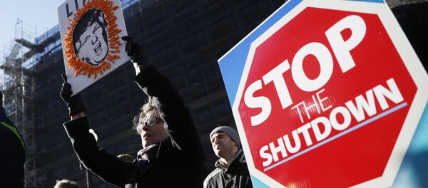 Nạn nhân của Shutdown: Công chức Hoa Kỳ xếp hàng ăn trưa miễn phí - Sputnik Việt Nam