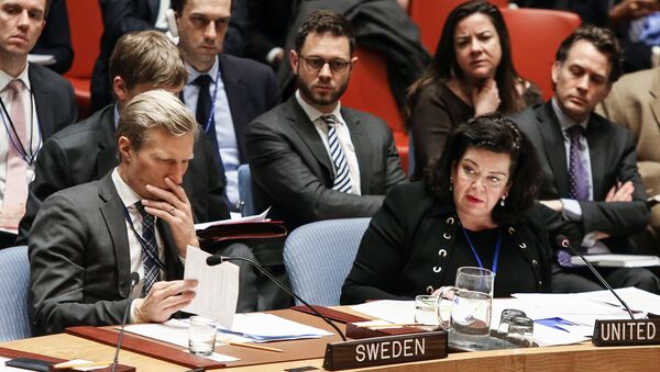 Karen Pierce at a Security Council Meeting. File photo. - Sputnik Việt Nam