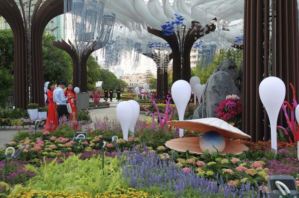 Đường hoa Tết Kỷ Hợi 2019.  - Sputnik Việt Nam