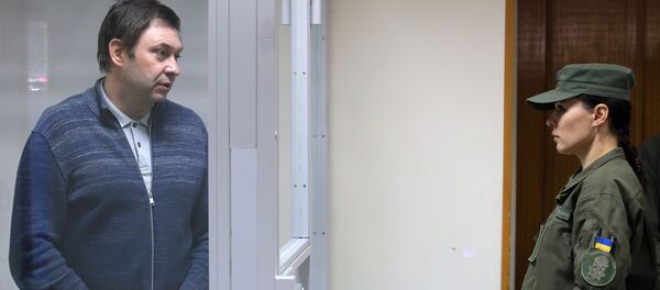 Руководитель портала РИА Новости Украина Кирилл Вышинский на заседании в Херсонском апелляционном суде - Sputnik Việt Nam
