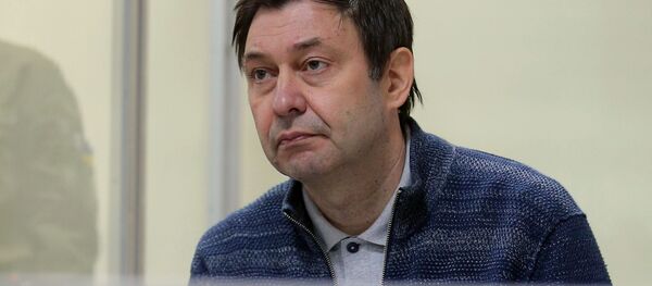 Руководитель портала РИА Новости Украина Кирилл Вышинский на заседании в Херсонском апелляционном суде - Sputnik Việt Nam
