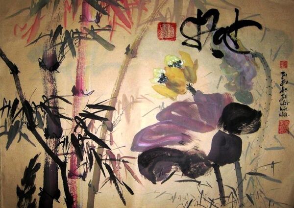 Bức tranh thư pháp - thủy mặc Đạt Bức tranh thư pháp - thủy mặc Đạt - Sputnik Việt Nam