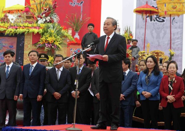 Phó Thủ tướng Thường trực Trương Hòa Bình phát biểu tại lễ hội. - Sputnik Việt Nam