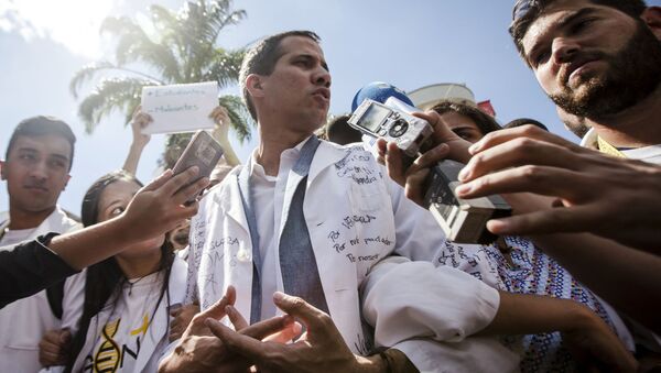 Người đứng đầu Quốc hội Venezuela Juan Guaido - Sputnik Việt Nam