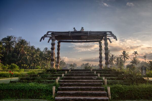 Thành phố Ubud ở Bali được những khu rừng nhiệt đới bao quanh, nhiều đồng lúa và ruộng bậc thang, nhiều đền thờ đạo Hindu và thác nước. - Sputnik Việt Nam