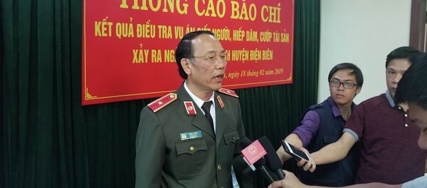 Thiếu tướng Sùng A Hồng - Giám đốc Công an tỉnh Điện Biên thông tin về vụ án. Thiếu tướng Sùng A Hồng - Giám đốc Công an tỉnh Điện Biên thông tin về vụ án. - Sputnik Việt Nam