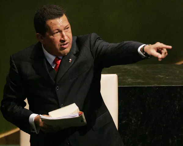 Ngày 20 tháng Chín năm 2006, tại Đại hội đồng Liên Hiệp Quốc, tổng thống Venezuela Hugo Chavez đã bắt đầu bài phát biểu của mình với tuyên bố “một con quỷ đã đến đây”. Sau đó, chính trị gia giải thích rằng ông có ý nói đến tổng thống Mỹ George W. Bush, người trước đó không lâu vừa biện minh cho chính sách đối ngoại của Mỹ từ bục diễn đàn Liên Hiệp Quốc. Ngày 20 tháng Chín năm 2006, tại Đại hội đồng Liên Hiệp Quốc, tổng thống Venezuela Hugo Chavez đã bắt đầu bài phát biểu của mình với tuyên bố “một con quỷ đã đến đây”. Sau đó, chính trị gia giải thích rằng ông có ý nói đến tổng thống Mỹ George W. Bush, người trước đó không lâu vừa biện minh cho chính sách đối ngoại của Mỹ từ bục diễn đàn Liên Hiệp Quốc. - Sputnik Việt Nam