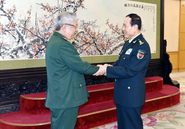 Thượng tướng, Thứ trưởng Bộ Quốc phòng Nguyễn Chí Vịnh chào xã giao Thượng tướng Ngụy Phượng Hòa, Ủy viên Quân ủy Trung ương, Ủy viên Quốc vụ, Bộ trưởng Bộ Quốc phòng Trung Quốc Thượng tướng, Thứ trưởng Bộ Quốc phòng Nguyễn Chí Vịnh chào xã giao Thượng tướng Ngụy Phượng Hòa, Ủy viên Quân ủy Trung ương, Ủy viên Quốc vụ, Bộ trưởng Bộ Quốc phòng Trung Quốc - Sputnik Việt Nam