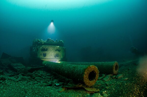 Ảnh Big Guns của nhiếp ảnh gia Đan Mạch René B. Andersen đạt giải trong hạng mục Wrecks tại cuộc thi Underwater Photographer of the Year 2019 - Sputnik Việt Nam