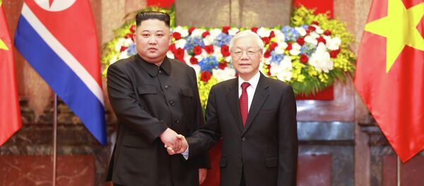 Tổng Bí thư, Chủ tịch nước Nguyễn Phú Trọng đón Chủ tịch Triều Tiên Kim Jong-un - Sputnik Việt Nam