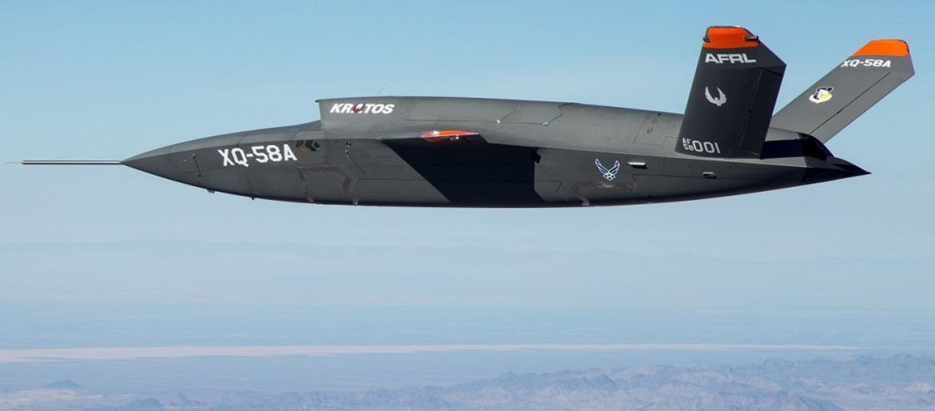 Máy bay không người lái tàng hình hạng nặng mới Kratos XQ-58 Valkyrie - Sputnik Việt Nam, 1920, 18.01.2020