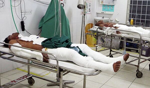 Các nạn nhân đang điều trị ở Bệnh viện đa khoa Khánh Hòa.  - Sputnik Việt Nam