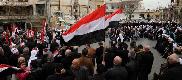 Демонстрация в городе Мадждаль-Шамс против решения Вашингтона по статусу Голанских высот - Sputnik Việt Nam