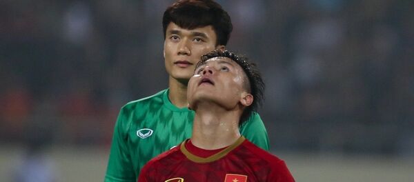 Đội trưởng Nguyễn Quang Hải đã có một trận đấu xuất sắc, xứng đáng với vai trò nhạc trưởng của U23 Việt Nam. ọng  - Sputnik Việt Nam