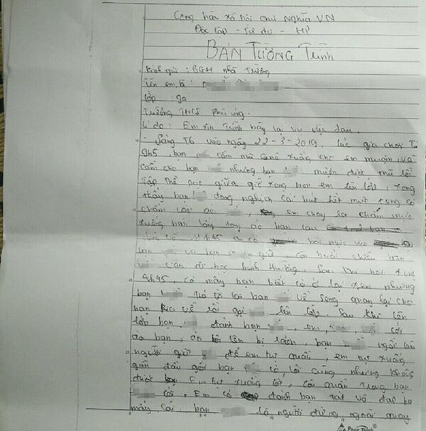 Kinh hoàng bản tường trình của 5 học sinh đánh, lột quần áo, quay clip nữ sinh ở Hưng Yên - Sputnik Việt Nam