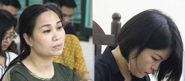 Bị cáo Nguyễn Thị Vân và bà Nguyễn Thị Vững (cúi mặt) tại phiên xử. - Sputnik Việt Nam