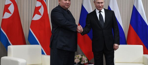 Kim Jong-un và Vladimir Putin  - Sputnik Việt Nam