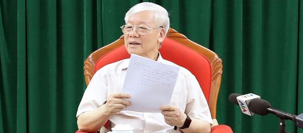 Tổng Bí thư, Chủ tịch nước Nguyễn Phú Trọng phát biểu kết luận buổi họp. - Sputnik Việt Nam