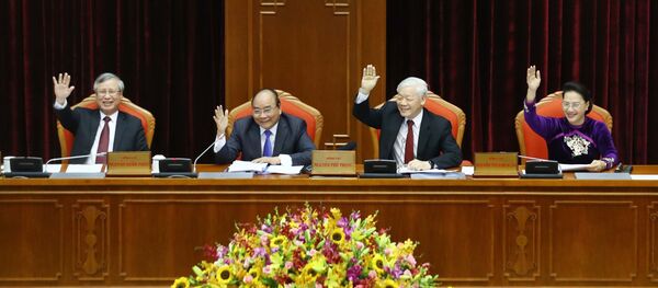 Tổng Bí thư, Chủ tịch nước Nguyễn Phú Trọng chủ trì và phát biểu khai mạc Hội nghị. - Sputnik Việt Nam