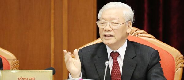 Tổng Bí thư, Chủ tịch nước Nguyễn Phú Trọng chủ trì và phát biểu khai mạc Hội nghị.  - Sputnik Việt Nam