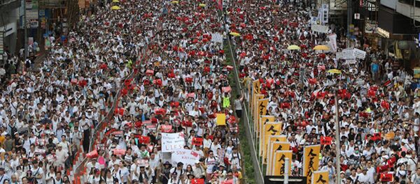 Hồng Kông: hơn 1 triệu người biểu tình phản đối dự luật dẫn độ - Sputnik Việt Nam