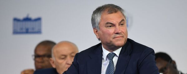 Ông Vyacheslav Volodin, Chủ tịch Duma Quốc gia (Hạ viện) Nga tại Diễn đàn “Sự phát triển chế độ đại nghị” lần thứ hai  - Sputnik Việt Nam