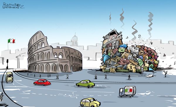 Rác thải hoành hành trên đường phố Rome, thực trạng mất vệ sinh đáng báo động  - Sputnik Việt Nam