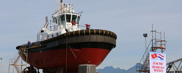 Hạ thủy tàu STU 1606 Hạ thủy tàu STU 1606 - Sputnik Việt Nam