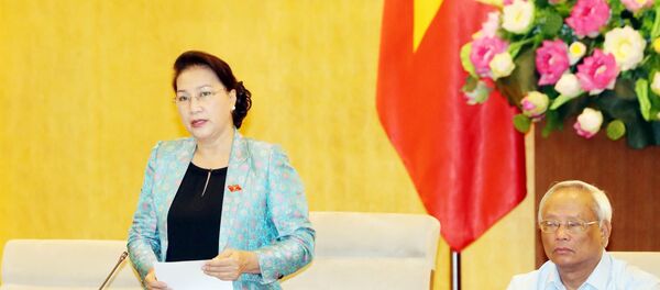 Chủ tịch Quốc hội Nguyễn Thị Kim Ngân chủ trì và phát biểu khai mạc Phiên họp thứ 35 của Ủy ban Thường vụ Quốc hội.  - Sputnik Việt Nam