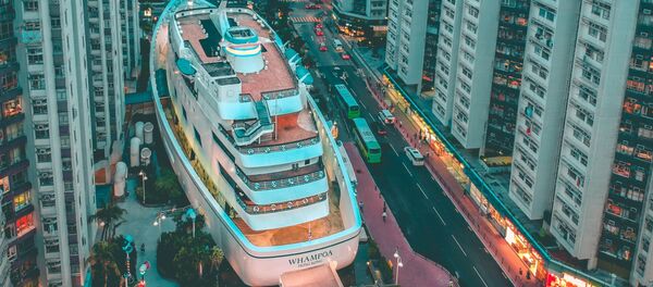 Đường phố Hồng Kông nhìn từ trên xuống - Sputnik Việt Nam