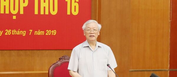 Tổng Bí thư, Chủ tịch nước Nguyễn Phú Trọng phát biểu kết luận phiên họp. - Sputnik Việt Nam