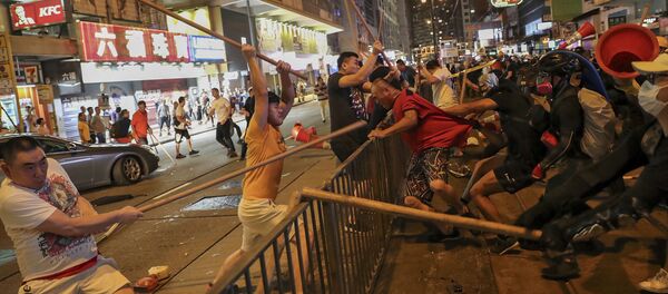 Đụng độ trong cuộc biểu tình rầm rộ ở Hồng Kông - Sputnik Việt Nam