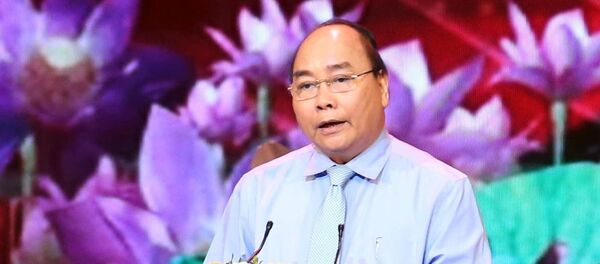  Thủ tướng Nguyễn Xuân Phúc phát biểu tại chương trình.  - Sputnik Việt Nam