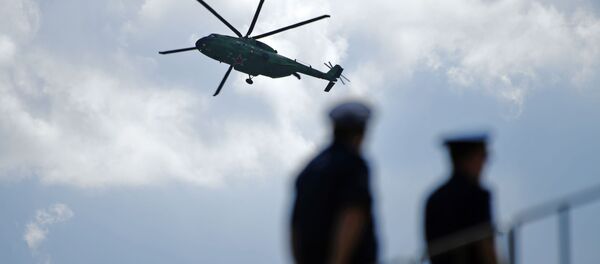 Trực thăng vận tải quân sự đa năng Mi-26 của Nga tại Triển lãm Hàng không MAKS-2019 - Sputnik Việt Nam